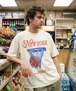 New York Basketball T-Shirt, Retro NY BBall Streetwear