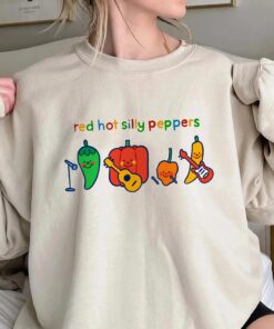 Red Hot Silly Peppers Shirt, Trending Unisex Tee Shirt, Cute Chilli Music Band Tee, Red Hot Silly Peppers Sweatshirt Hoodie