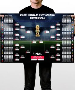 2026 Soccer Match Schedule Bracket Poster, World Cup Style Tournament Wall Art, Football Fixture Planner Chart, Sports Fan Decor Print