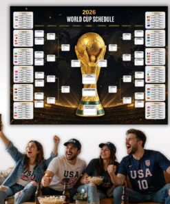 2026 World Cup Schedule, World Cup Wall Chart Poster Print, World Cup Schedule, World Cup Wall Calendar
