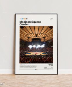 Madison Square Garden Poster, New York Knicks Poster Print, NBA Arena Poster, NBA Art, Sports Poster, Basketball Fan Gift, Modern Art