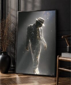 Michael Jackson King of Pop Poster, Vintage Concert Wall Art