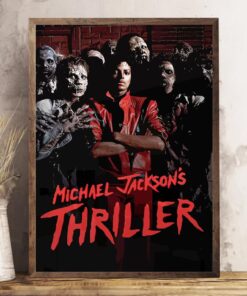 Thriller Album Cover Poster (Unframed) & Canvas, Vintage Michael Jackson Wall Art