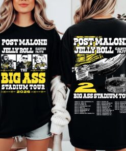Post Malone Jelly Roll Tour Comfort Color Shirt, Big Ass Stadium Tour 2026 Sweatshirt