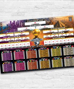 2026 Soccer Cup Bracket Poster, 48 Team Calendar, Knockout Tournament Chart
