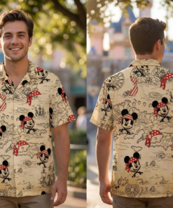 Mickey Pirate Hawaiian Shirt