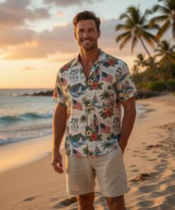Patriotic 250 Years USA Hawaiian Shirt