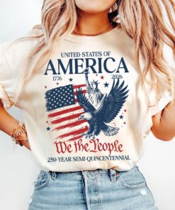 America 250 Shirt, Patriotic Eagle Graphic Tee