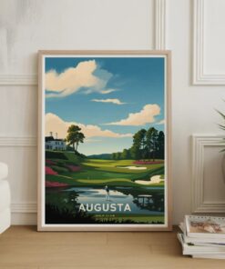 Augusta Golf Course Poster & Canvas – Watercolor Style Travel Wall Art