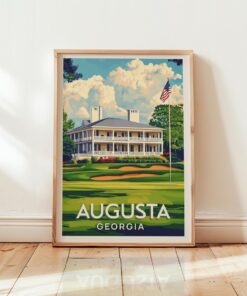 Famous Augusta Golf Course Poster & Canvas, Gift for Dad