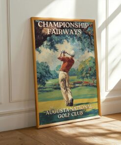 Masters Golf Poster & Canvas, Augusta National Golf Club Vintage Sports Print