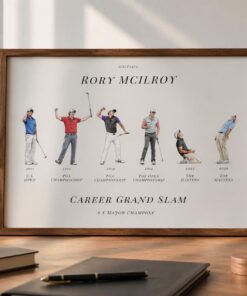 Rory McIlroy Career Grand Slam Golf Poster & Canvas