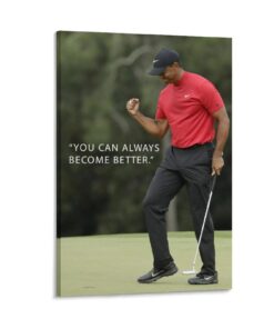 Tiger Woods Masters Win Canvas & Poster Print - Motivational Golf Wall Art