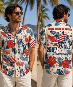 Patriotic Hawaiian Shirt, 1776–2026 Shirt