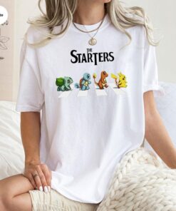 The Starters Pokemon Shirt,  Abbey Road Pokemon Anime Graphic Tee