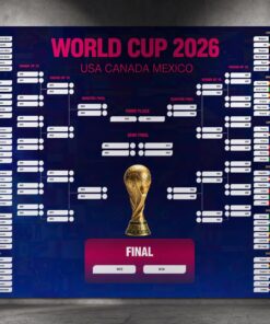 World Cup 2026 Schedule Poster, Soccer Bracket Wall Art, Football Tournament Chart, Match Tracker, Football Fans Gifts, World Cup Calender