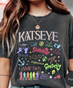 Katseye Kpop Graphics Tee, Vintage Katseye The Beautiful Chaos Tour Shirt