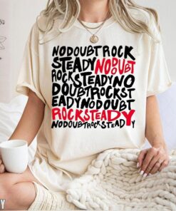 No Doubt Rocksteady Typography Graphic Tee, Retro Ska Music Fan Shirt