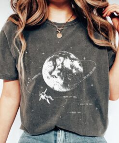 Vintage Astronaut Moon Shirt, NK Indie Folk Tee, Orbiter Inspired Tee