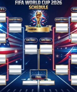 2026 Soccer Match Schedule Poster & Canvas, USA Tournament Planner