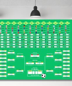 2026 Soccer Schedule Poster & Canvas, Tournament Bracket Planner