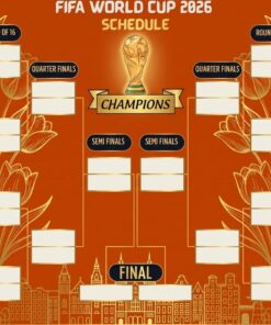 World Cup 2026 Planner Netherlands Edition Poster & Canvas, Football Tournament Tracker
