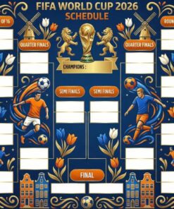 World Cup 2026 Planner Poster & Canvas, Netherlands Edition Bracket