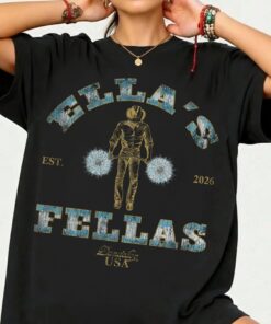 Ella\s Fellas Shirt, Retro Western Cowboy T-Shirt, Vintage Southern Style, Trendy Cowgirl Aesthetic Gift --porcelain