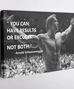 Arnold Schwarzenegger Quote Poster & Canvas, Gym Motivation Wall Art