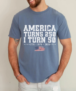 Vintage 50th Birthday Shirt 1976, America Turns 250 Tee, 50th Birthday Gift