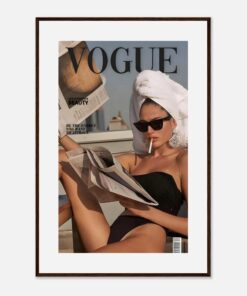 Vintage Vogue Aesthetic Framed Poster & Canvas, Old Fashion Wall Art, Chic Home Decor