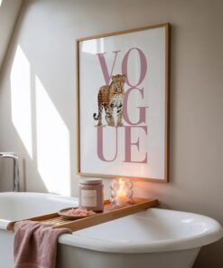 Vogue Leopard Print, Fashion Poster & Canvas, Chic Editorial Wall Art