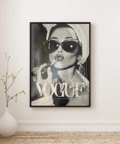 Vogue Poster & Canvas, Black and White Aesthetic Decor