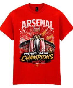 Arsenal Premier League Champions 2025-26 Retro Football Fan Shirt
