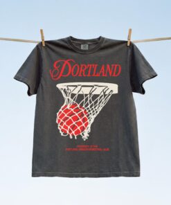Retro Portland Basketball T-Shirt, Bball Streetwear Game Day Tee