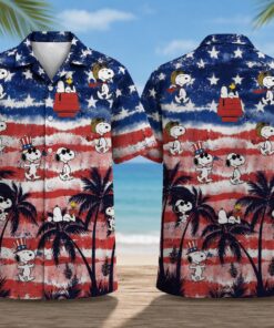 Snoopy 250th Anniversary Hawaiian Shirt, Patriotic Dog Button-Up, USA 1776–2026 Tee