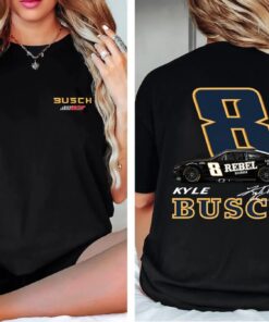 2 Sided Kyle Busch Rebel 8 1985-2026 Memorial T-Shirt, Racing Fan Apparel