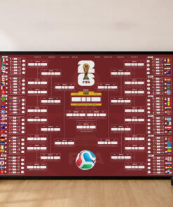 2026 World Cup Wall Chart Poster & Canvas, Soccer Fixtures Bracket Tracker Guide