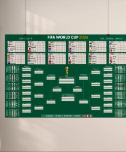 FIFA World Cup 2026 Bracket Poster & Canvas, Soccer Wall Art