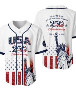 Usa 250th Anniversary 1776 2026 Baseball Jersey