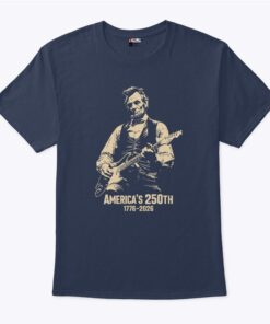 Americas 250th Anniversary Abraham Lincoln Guitar Patriotic T Shirt