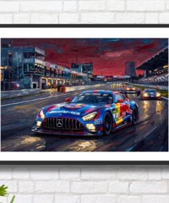 Max Verstappen Nürburgring 24hrs, Mercedes-AMG GT3 Racing Car Motorsport Poster & Canvas