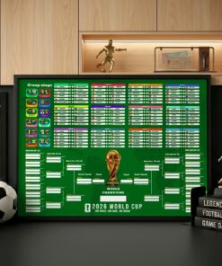 2026 World Cup Poster & Canvas, Soccer Bracket Tracker