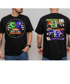 Battle of the Busches Racing Helmet Graphic T-Shirt, Nascar SERVPRO Kyle Brexton Busch