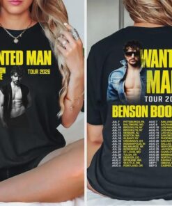Benson Boone Wanted Man Tour Shirt Fireworks and Rollerblades Tour 2026