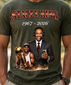 Stacey King Legend Graphic Tee, 90s Bootleg Retro Sports Tribute, Commentary Icon Memorial Wear